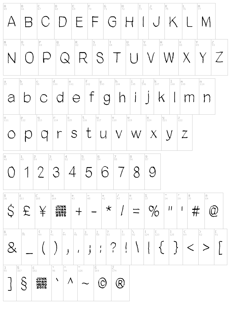 Close your eyes font map